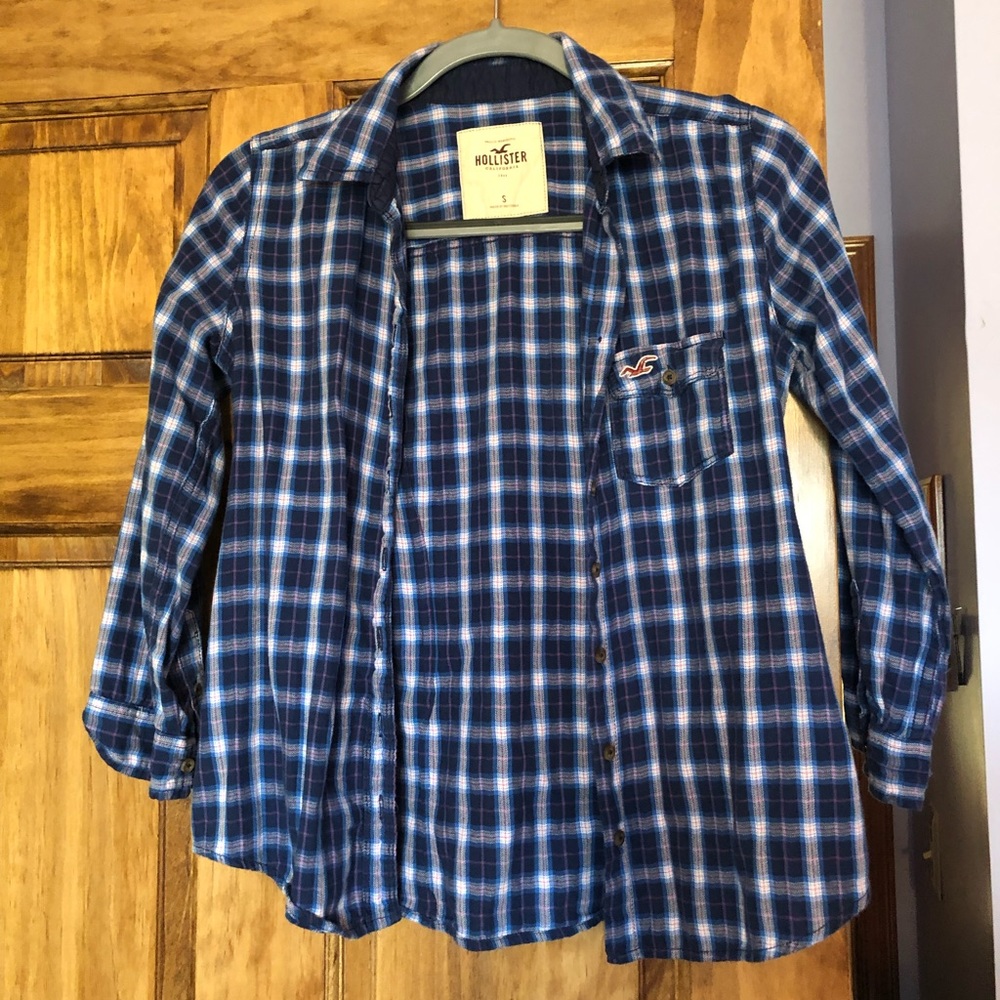 Hollister plaid long sleeve shirt